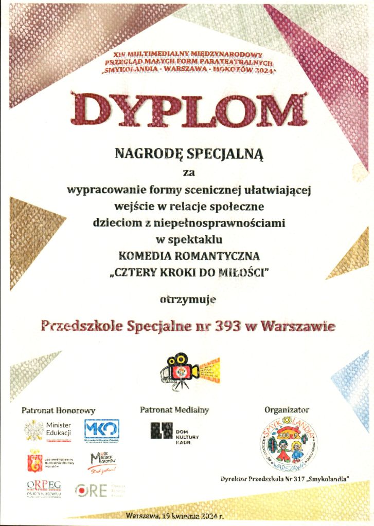Nagroda specjalna w przeglądzie małych form parateatralnych